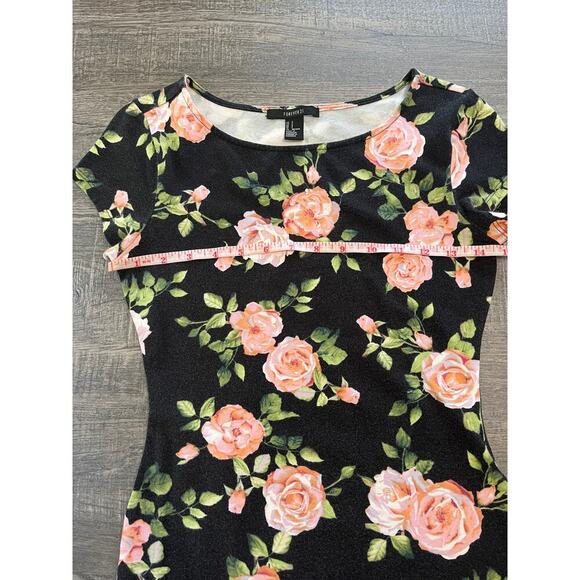 Forever 21 Black Floral Bodycon Dress - Picture 5 of 8